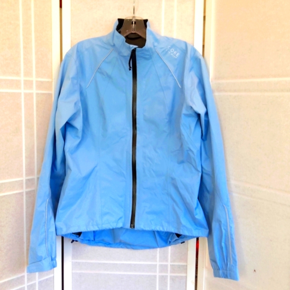 NWOT ! GORE bike wear blue windbreaker Windstoper  blue zip up jacket
